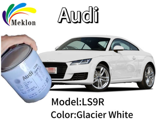 Stabile, innocuo, pronto, vernice mixta per auto, impermeabile, Audi Glacier, vernice bianca.