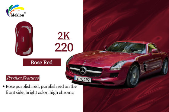 2K Vernice rosa rossa auto Top Coat Metallico Resistente al decolorazione Durable