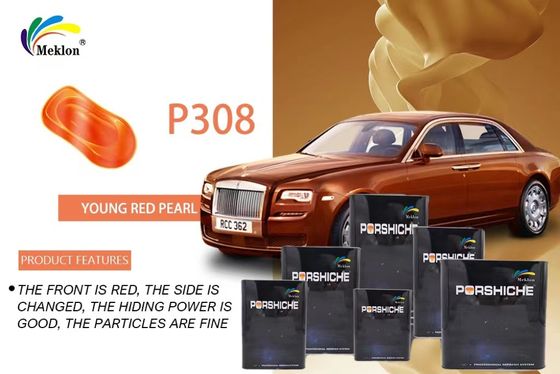 Vernice metallizzata riparatrice per auto, resistente all'acqua, rossa perla, antigraffio e antiusura
