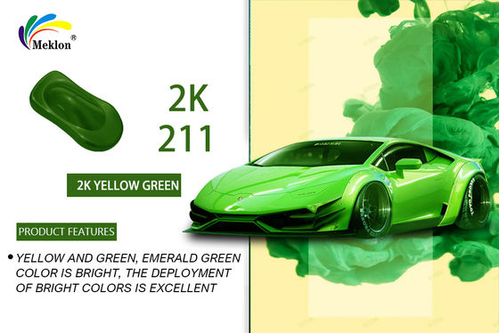 Rivestimento per automobili a basso tenore di VOC e resistente alle alte temperature Rifinisci la vernice per auto in giallo verde
