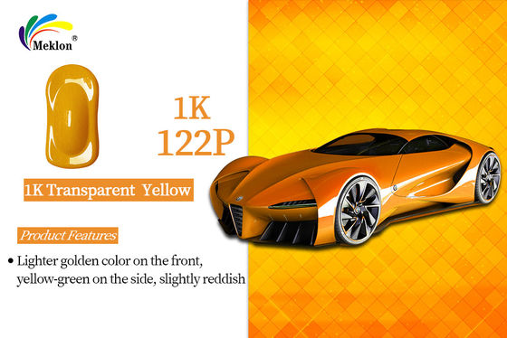 Anti-UV poliestere semigloss 1K trasparente rivestimento giallo vernice per auto metallica
