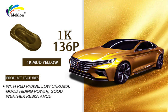 Mud Yellow 1K Vernice per auto Basecoat Rivestimento acrilico resistente alla muffa