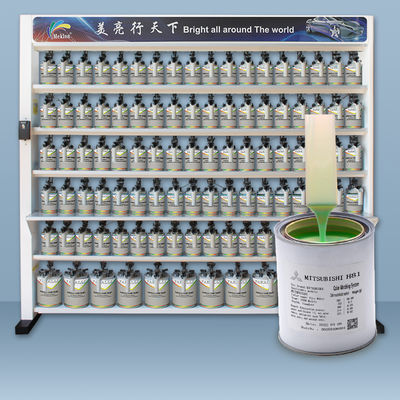 Vernice per auto di rifinitura con tecnologia acrilica 1K per ambienti ad alta temperatura e asciutti con effetto Oro Champagne