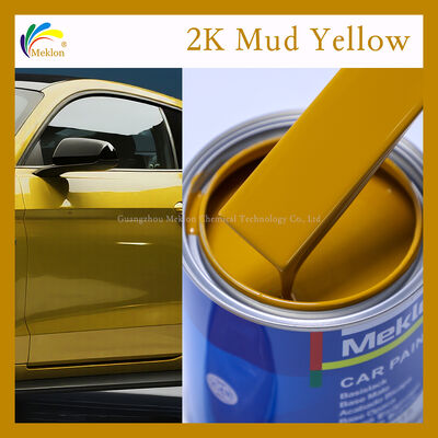 2K Mud Yellow Acrylic Car Refinish Topcoat Paint with Spray Application Liquid Coating Car Paint per riparazione e ristrutturazione auto