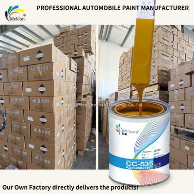 2K Mud Yellow Acrylic Car Refinish Topcoat Paint with Spray Application Liquid Coating Car Paint per riparazione e ristrutturazione auto