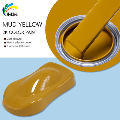 2K Mud Yellow Acrylic Car Refinish Topcoat Paint with Spray Application Liquid Coating Car Paint per riparazione e ristrutturazione auto