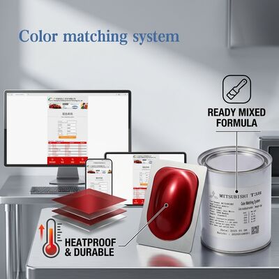 Vernice per auto rosso resistente al calore, antiossidazione Vernice per auto rosso metallico