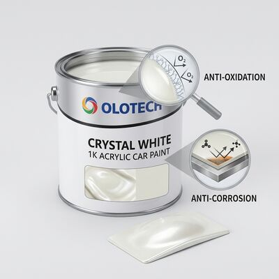 Vernice per auto bianco cristallo 1K, strato di base, materiale acrilico antiossidazione e anticorrosione