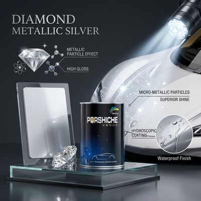Vernice per auto di diamanti metallici e argento stabile