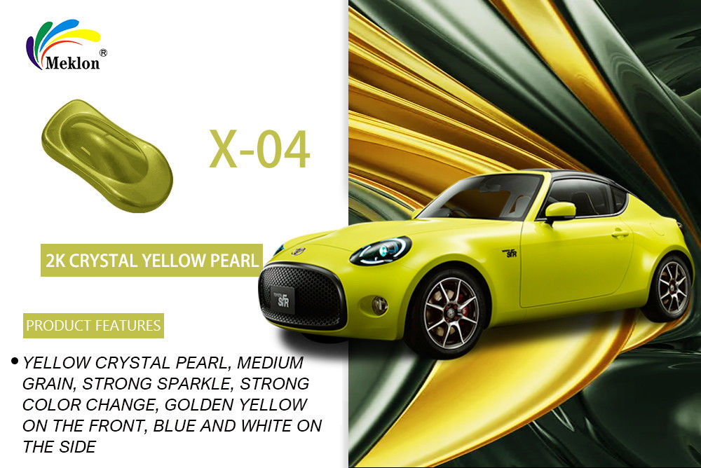 1K Crystal Yellow Pearl Auto Paint: colori vivaci e resistenza alle intemperie per il corpo dell'auto