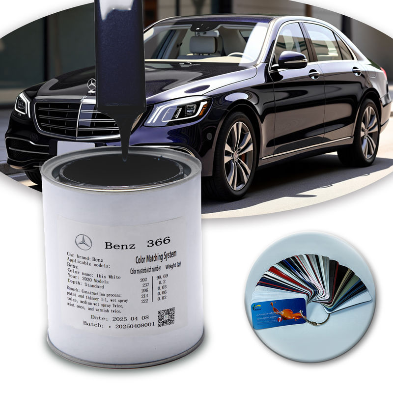 Vernice per auto acrilica Premium 1K Blue Pearl per Mercedes-Benz DB366 Formula a base d'acqua ecologica​