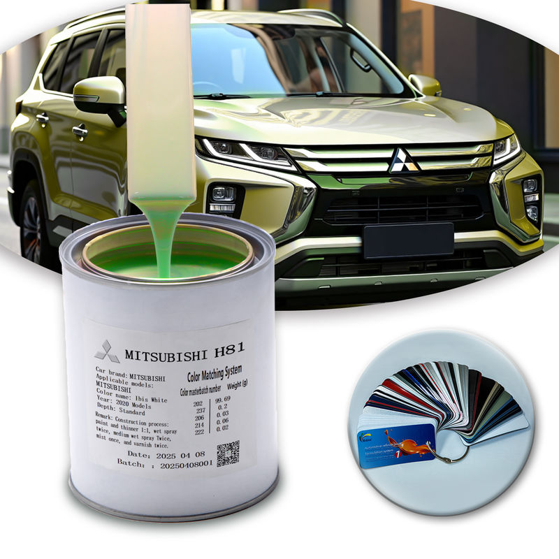 Vernice per auto di rifinitura con tecnologia acrilica 1K per ambienti ad alta temperatura e asciutti con effetto Oro Champagne