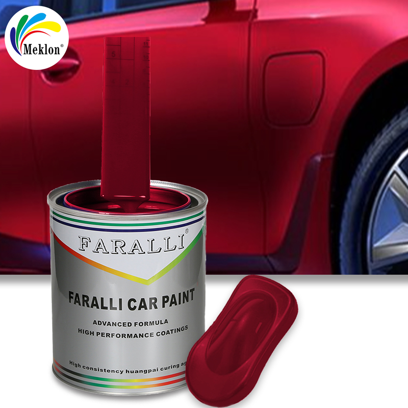 Vernice per auto rosso brillante 1K2K personalizzabile, resistente all'usura e agli agenti atmosferici