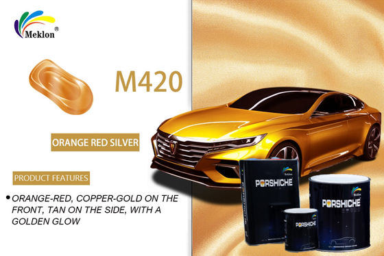 Vernice per auto rosso arancione resistente al calore, vernice a spruzzo metallico senza odore per auto